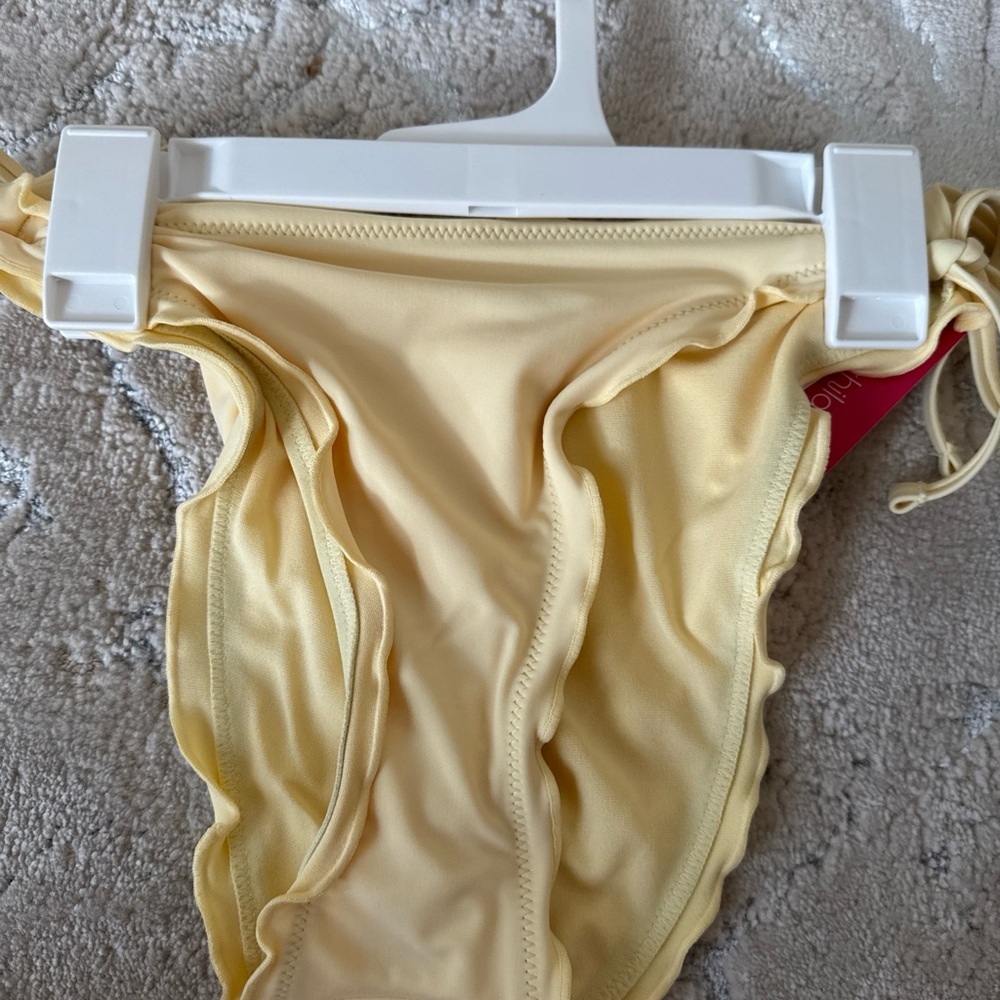 Yellow Scalloped Bikini Bottom
